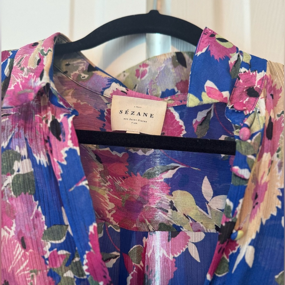 SÉZANE Chemise Ann floral blouse. Size 34 (US 2) - Picture 7 of 8